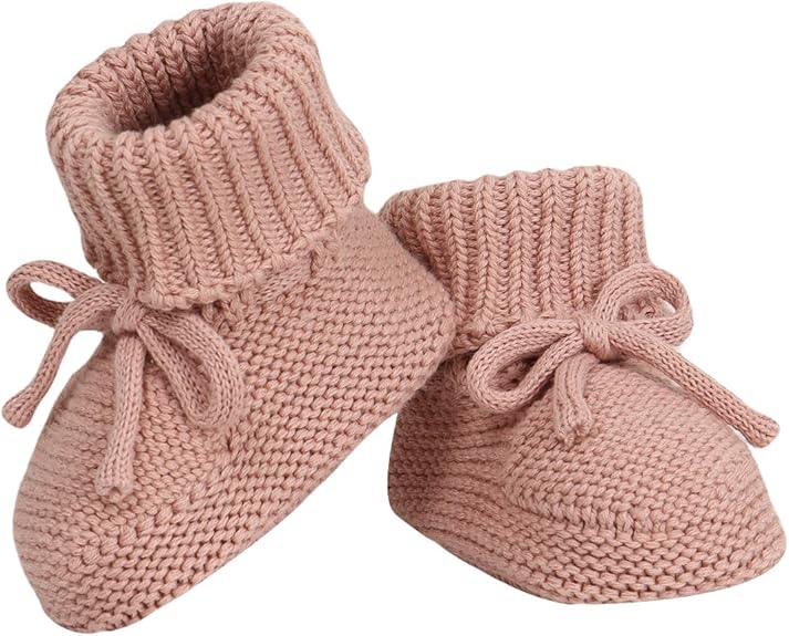 Baby Booties Newborn First Walkers Cozy Shoes Warm Knit Soft Booties for Toddler Infant Boy Girl