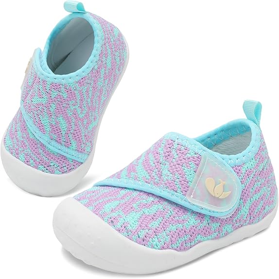 Baby First Walking Shoes Wide Baby Shoes Infant Sneakers Newborn Crib Shoe Barefoot Lightweight Slip On Shoe