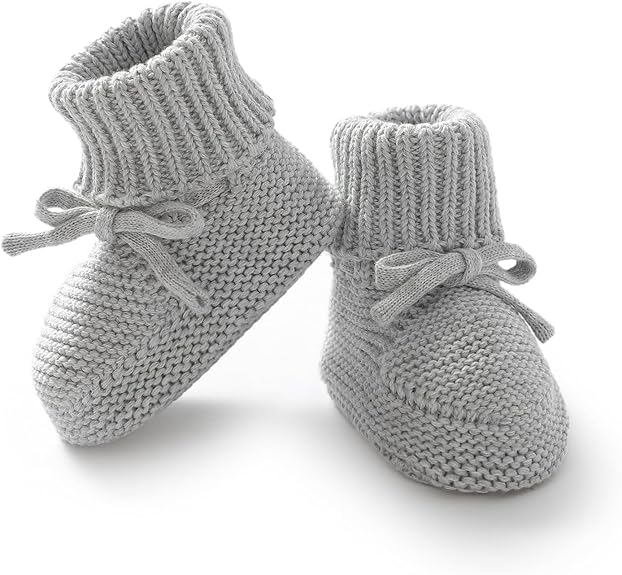 Baby Booties Newborn First Walkers Cozy Shoes Warm Knit Soft Booties for Toddler Infant Boy Girl