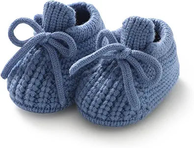 Markeishy Baby Booties Newborn Baby First Shoes Cozy Warm Knit Soft Booties for Toddler Infant Boy Girl