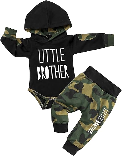 Markeishy Newborn Baby Boy Clothes Plaid Letter Print Long Sleeve Hoodies + Long Pants 2PCS Fall Winter Outfits Set