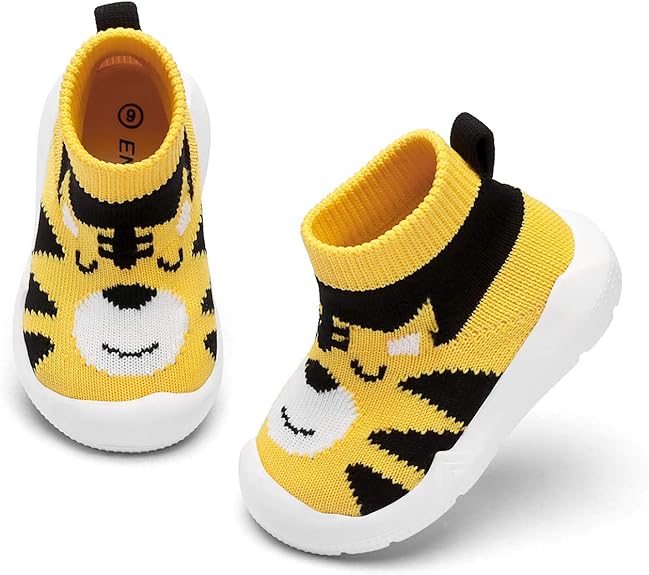 Baby Shoes & Socks - Non-Slip Breathable Slippers with Soft Rubber Sole - Baby Boys & Girls Slip On Sneakers