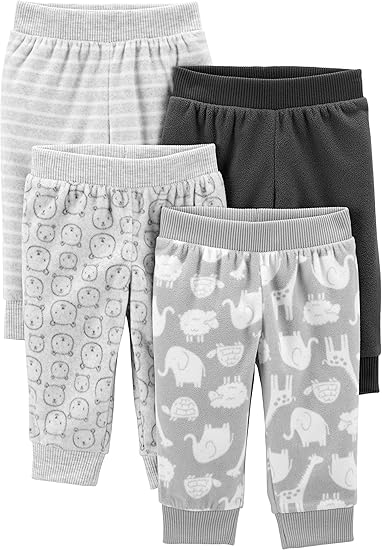 Unisex-baby 4-pack Fleece Pants