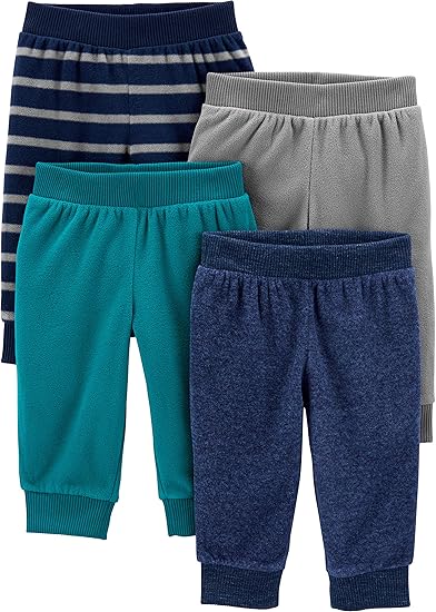 Unisex-baby 4-pack Fleece Pants